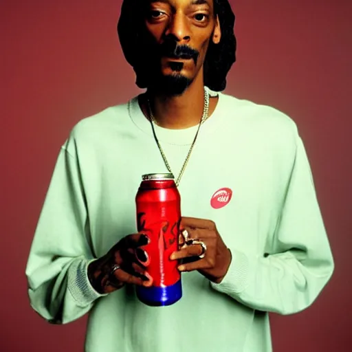 Prompt: Snoop Dogg holding a pepsi for a 1990s sitcom tv show, Studio Photograph, portrait, C 12.0