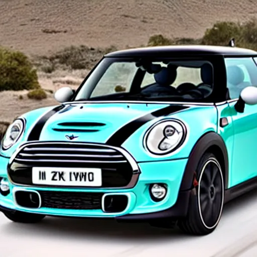 Image similar to mini cooper made by tesla