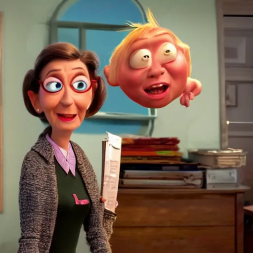 Prompt: mrs bean, pixar ( 2 0 1 8 )