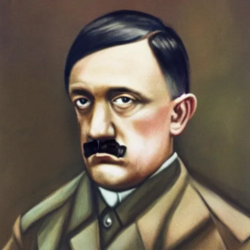 Prompt: self portrait of Hitler while unaliving himself