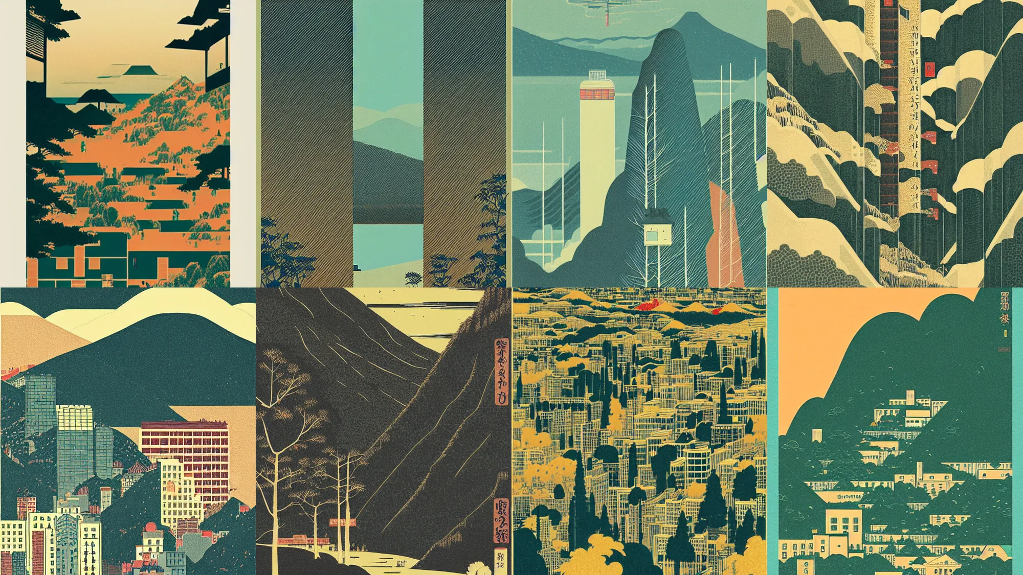 Prompt: vertical landscape by sachin teng, shin - hanga, hasui kawase