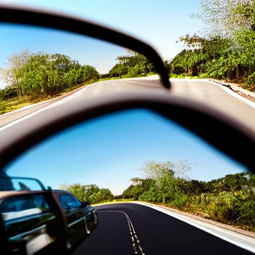 Image similar to view in rear view mirror