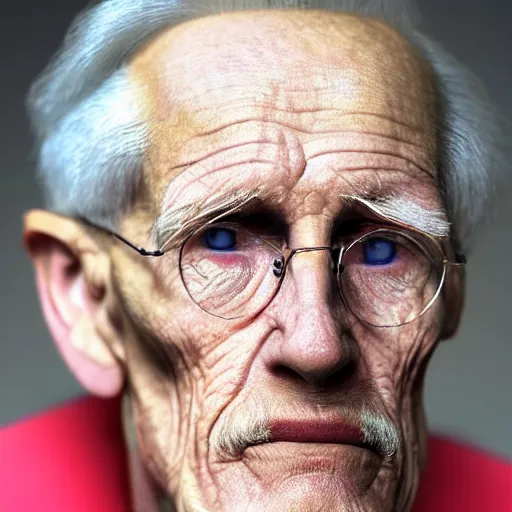 Image similar to A colored colorized real photograph of Jerma985 as an elderly guy, taken in the early 2020s, taken on a 2010s Camera, realistic, hyperrealistic, very realistic, very very realistic, highly detailed, very detailed, extremely detailed, detailed, digital art, trending on artstation, headshot and bodyshot, detailed face, very detailed face, very detailed face, real, real world, in real life, realism, HD Quality, 8k resolution, intricate details, colorized photograph, colorized photon, body and headshot, body and head in view