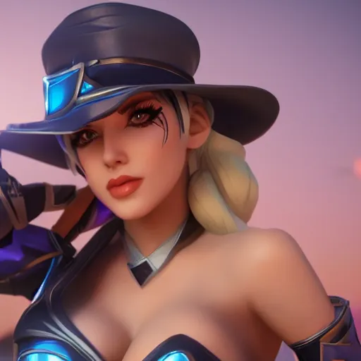 Image similar to still of pretty Ashe (League of Legends) in KDA More music video. 3d render, octane render, game art, realistic, highly detailed, trending on artstation, 4k, trending on artstation, pixar, cgsociety, unreal engine 5, redshift render, trending on artstation, blender, behance, cg