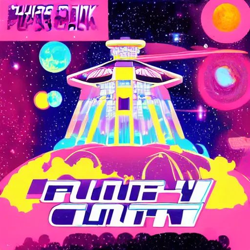 Prompt: future funk space city -768