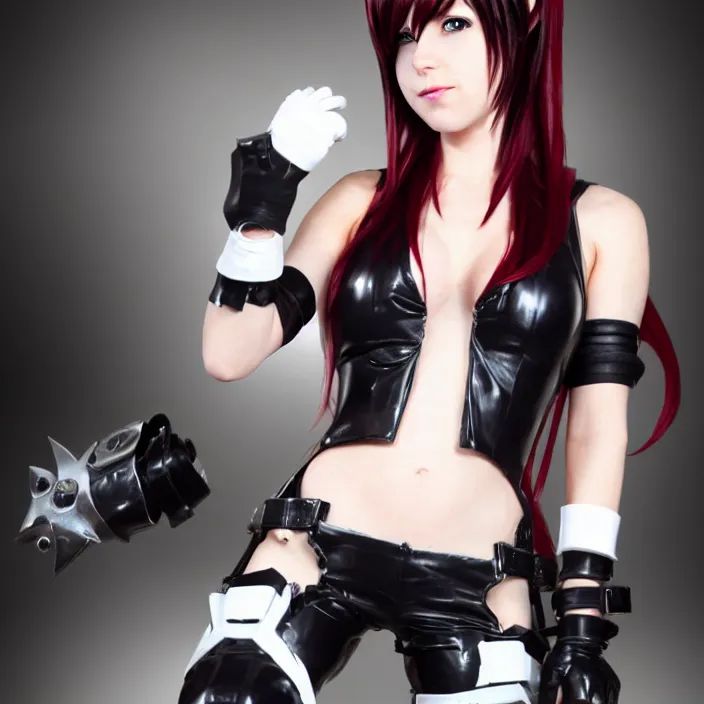 Prompt: tifa lockhart plugsuit cosplay