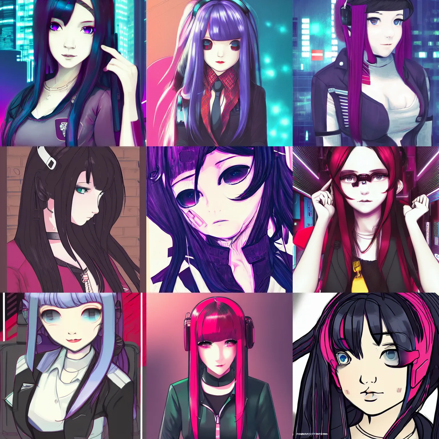 Anime, mystic, girl, cyberpunk, psycho, full hd
