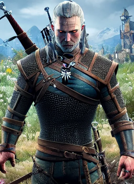 Prompt: Tom Holland in The Witcher 3, gameplay, 8k, HD