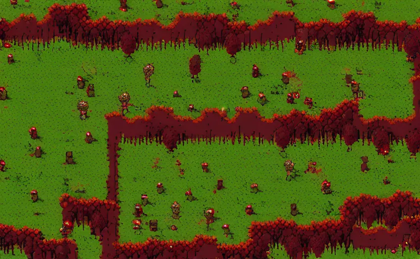 Image similar to zombie apocalypse in a vineyard, pixel art, indie game screenshot