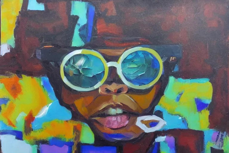 a floppa with cool glasses, oil painting Stable Diffusion OpenArt