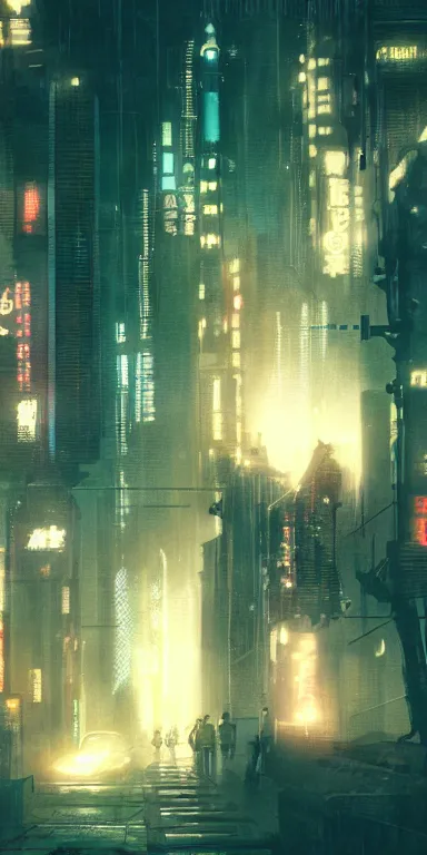 Image similar to concept art of citizens from blade runner inspired by liam wong, high octane render, trending on cgsociety, displacement mapped