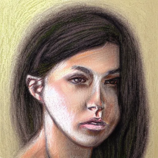 Prompt: female portrait, pastels