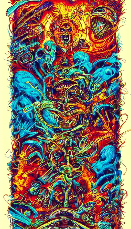 Prompt: psytrance artwork, by ed roth