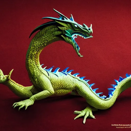 Image similar to fantasy dragon made out of clay, hyperrealistic, national geographic photo