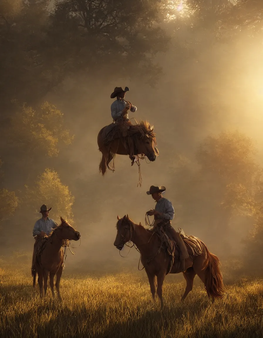 Prompt: a cowboy turning into blooms in real life, volumetric lighting, beautiful, golden hour, sharp focus, ultra detailed, cgsociety by leesha hannigan, ross tran, thierry doizon, kai carpenter, ignacio fernandez rios, noir art house, 4 k, 3 5 mm, fujifilm