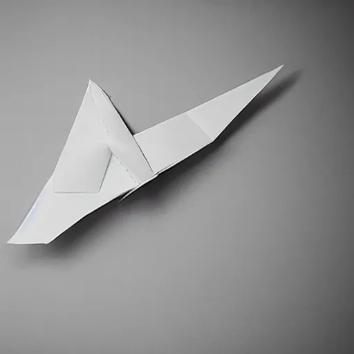 Image similar to a paper airplane that should theoretically beat all the records, photography, ambient light