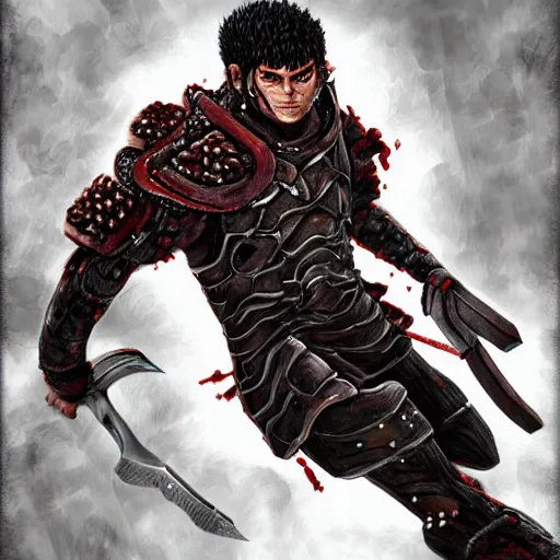 Prompt: guts from berserker, digital painting, beautiful