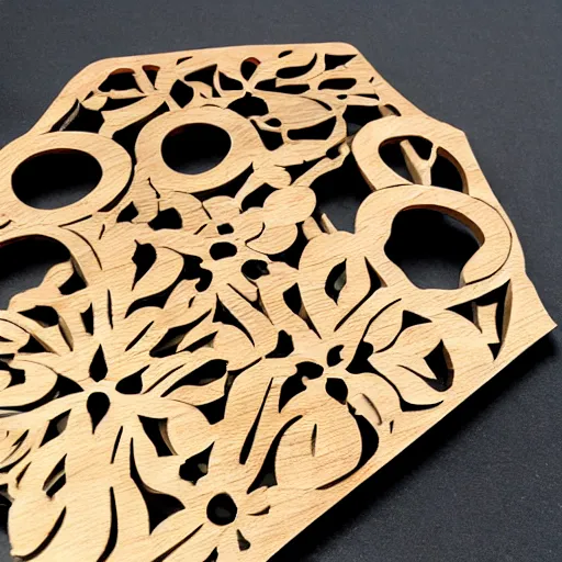 Image similar to layered lasercut wood