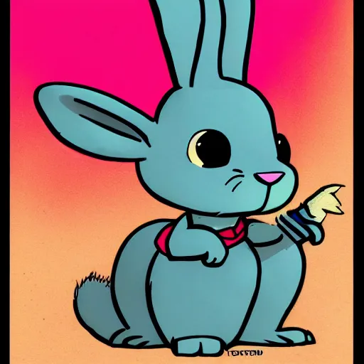 Image similar to cute rabbit by todd mcfarlane