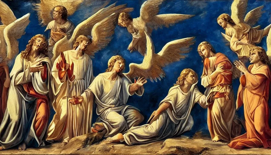 Image similar to angels as portrayed in the bible