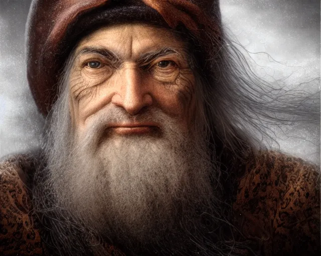 Image similar to 5 5 mm portrait photo of nostradamus with a giant nose. by luis royo. highly detailed 8 k. intricate. lifelike. soft light. nikon d 8 5 0. cinematic post - processing