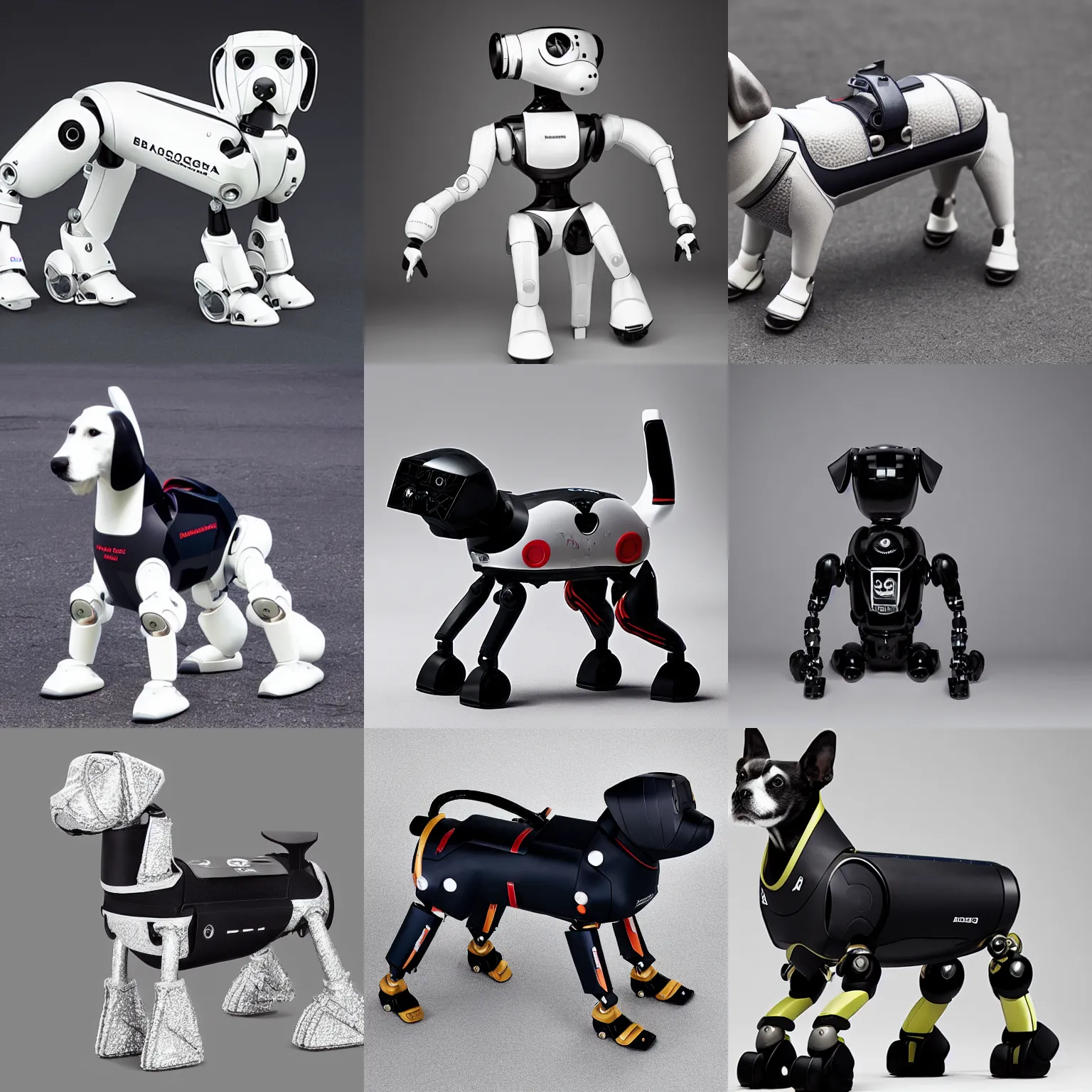 Prompt: md - 6 3 robo - dog designed by balenciaga
