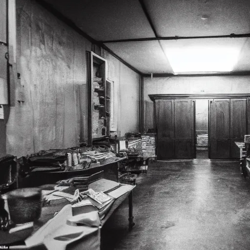 Image similar to inside the backrooms, pov the uncanny interior of an empty backroom