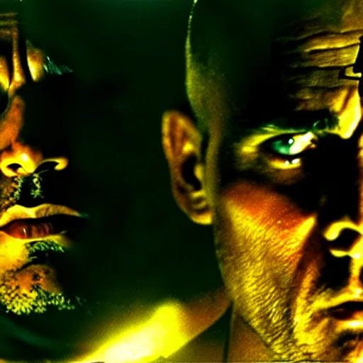 Prompt: a still from the movie Apocalypse now, cinematic lighting, gritty, detailed faces