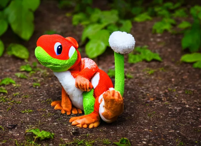 Image similar to national geographic wildlife photo of real life yoshi yoshi in real life in the wild, 8 k, 8 5 mm f 5. 6