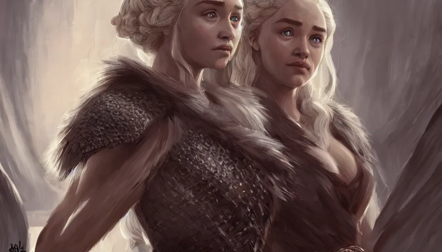 Image similar to game of thrones, masterpiece, pinup, highly detailed, digital painting, artstation, concept art, smooth, sharp focus, illustration, Unreal Engine 5, 8K