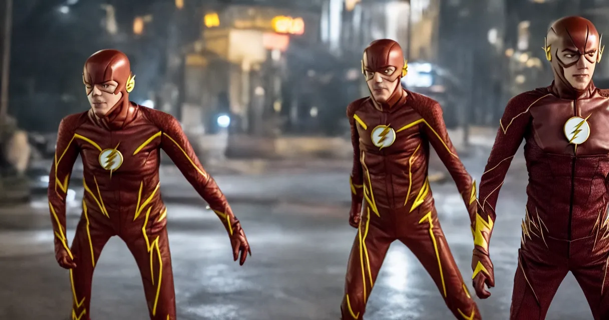 Prompt: tig notaro as the flash in the the flash movie, cinematic, widescreen, 4 k, anamorphic lens, 4 0 mm f / 2. 8