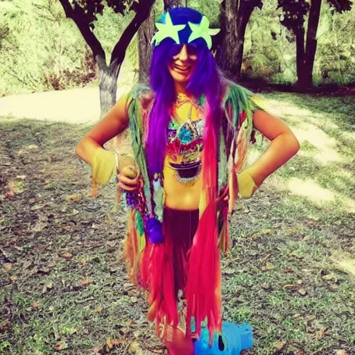 Image similar to party animal with a hippie custume