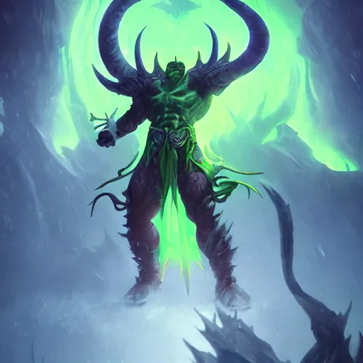 Prompt: illidan stormrage, full body photo, world of warcraft, digital painting, art, artwork by tooth wu and wlop and beeple and greg rutkowski