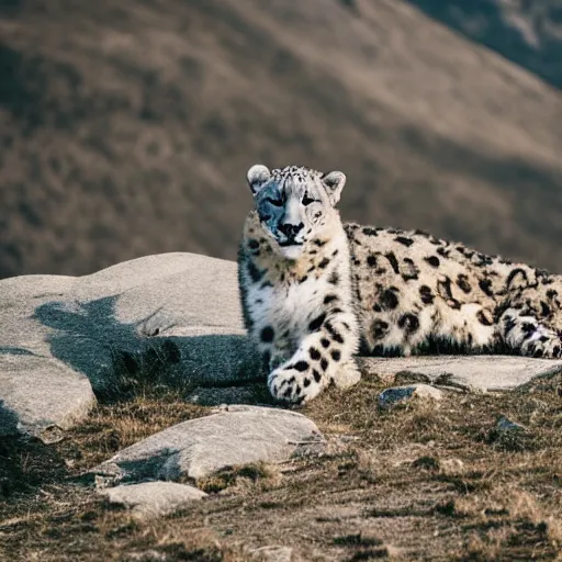 Image similar to snow leopard on mountain, XF IQ4, f/1.4, ISO 200, 1/160s, 8K, RAW, unedited, symmetrical balance, in-frame