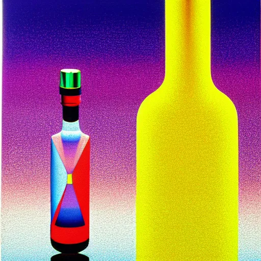 Image similar to vodka bottle by shusei nagaoka, kaws, david rudnick, airbrush on canvas, pastell colours, cell shaded, 8 k