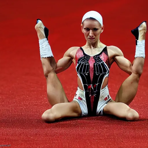 Prompt: anastasia volochkova with many spider legs