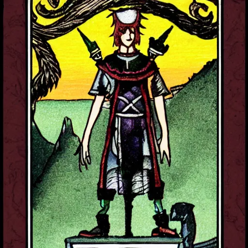 Prompt: The Tower tarot card, rider Waite reference sheet