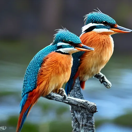 Image similar to kingfishers, 4k, photorealistic