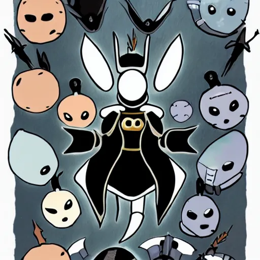 Image similar to Hollow Knight in the style of star trek,