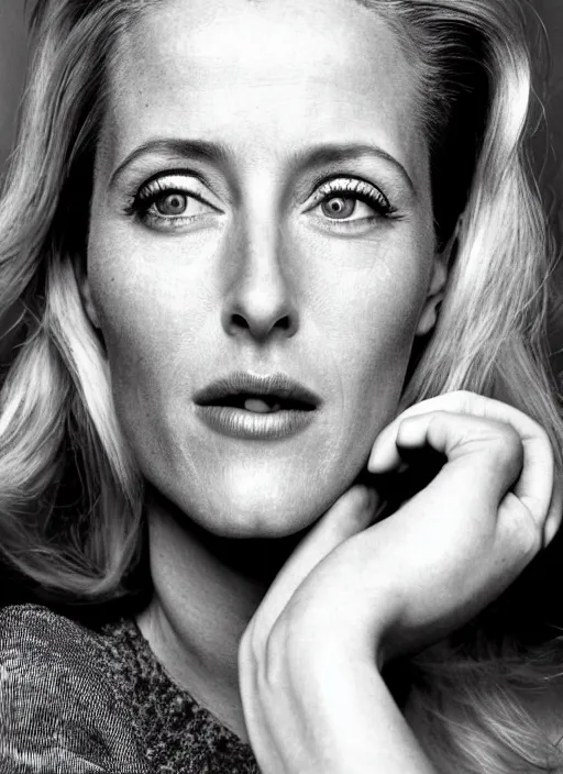 Image similar to a portrait of gillian anderson by mario testino, head shot, award winning, cover of vogue 1 9 6 7, sony a 7 r