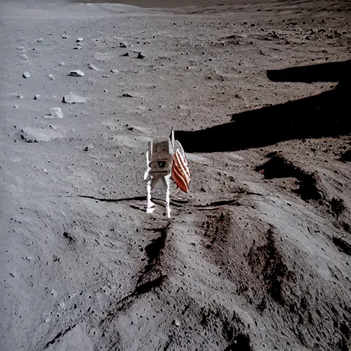 Image similar to neil armstrong planting the flag on mars