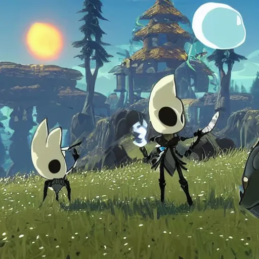 Image similar to hollow knight in breath of the wild
