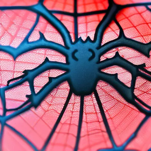 Image similar to close shot of spider man taking antibiotics