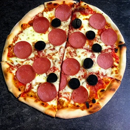 Image similar to hybrid of pizza and rat