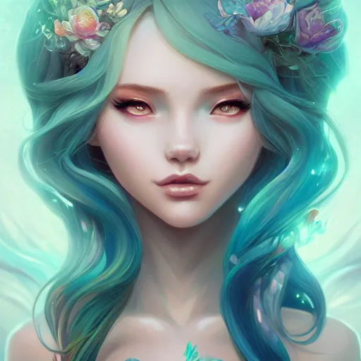 Image similar to a portrait of a beautiful mermaid, art by lois van baarle and loish and ross tran and rossdraws and sam yang and samdoesarts and artgerm and saruei, digital art, highly detailed, intricate, sharp focus, Trending on Artstation HQ, deviantart, unreal engine 5, 4K UHD image