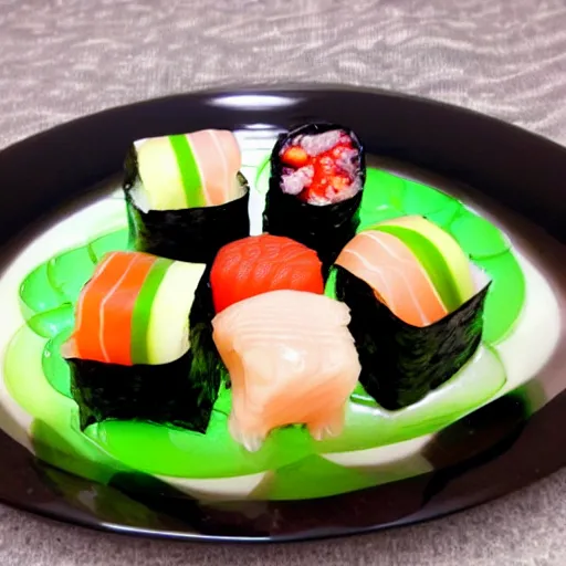 Image similar to sushi jellzo aspic salad