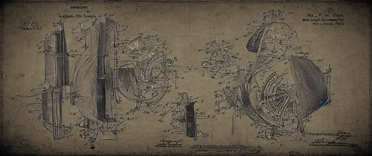 Prompt: an amazingly detailed leonardo davinci human-powered creativity-amplifier that is worn on the head. in the style of a patent diagram. rendered precisely.