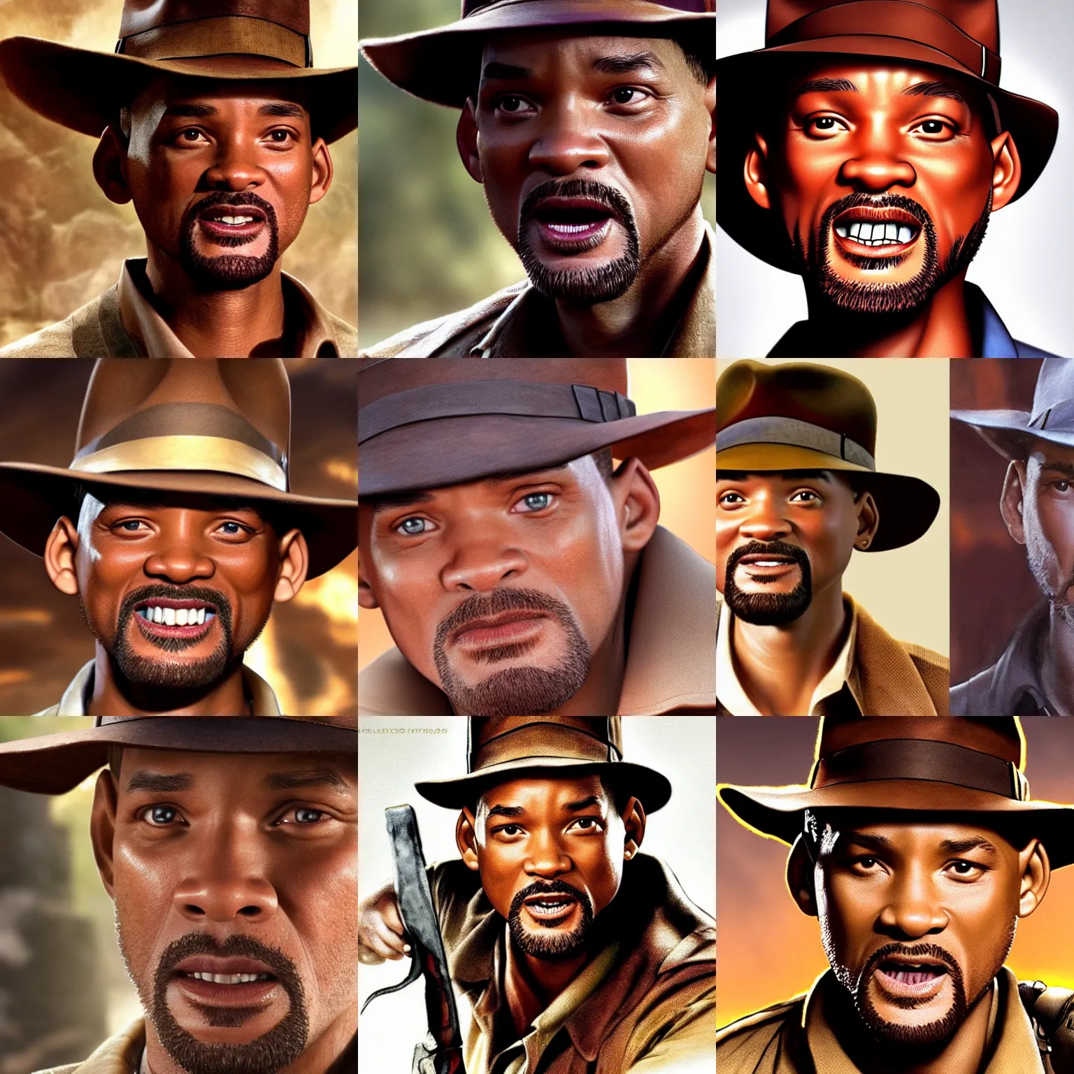 Prompt: Will Smith as Indiana Jones, hyper realistic, 4k