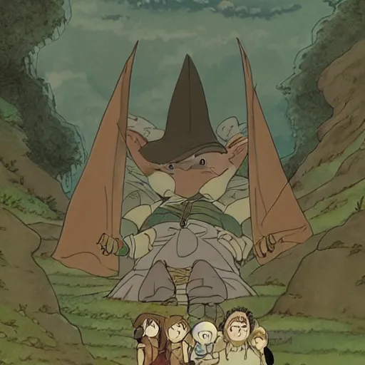 Prompt: Lord of the Rings, in the style of Studio Ghibli