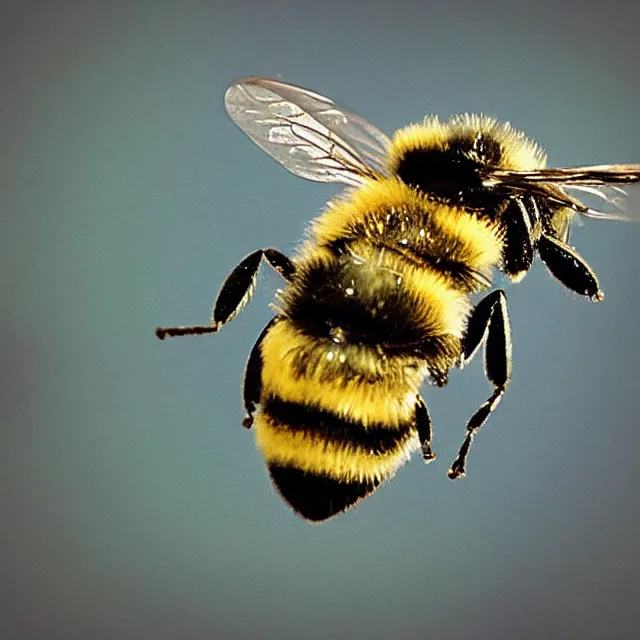Image similar to bee, pixelated, flying, 4 k